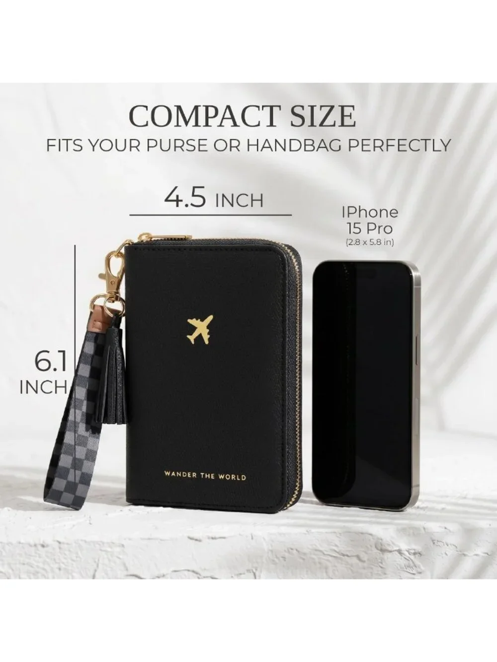 Stylish Passport Holder & Travel Wallet with Wristlet Strap - Perfect for